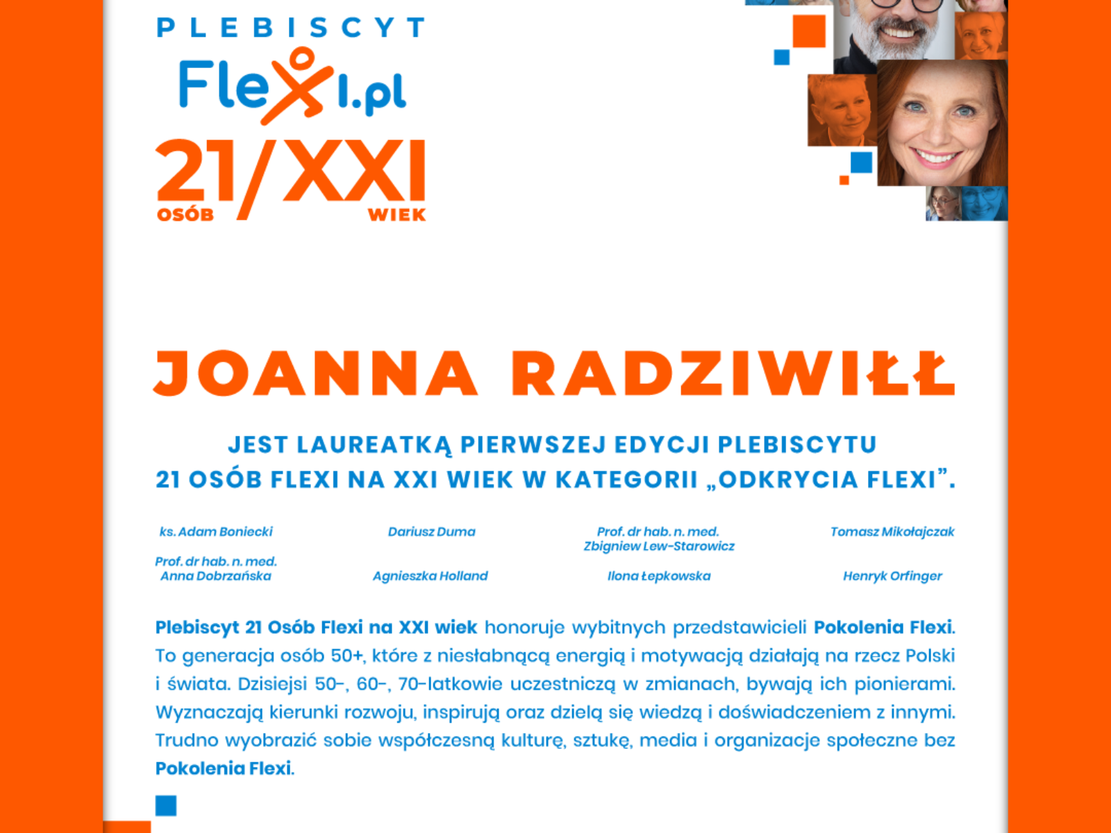 Laureatka w kategorii Odkrycia Flexi – Joanna Radziwiłł